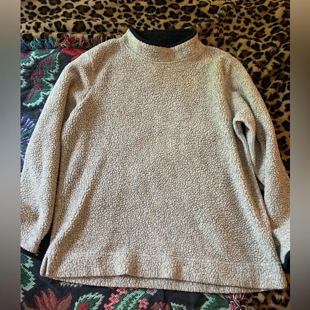 Vintage LL bean Sherpa crew neck